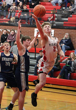 Matt Wemhoff scored 2 of his team-high 13 points on this shot against Logos.
