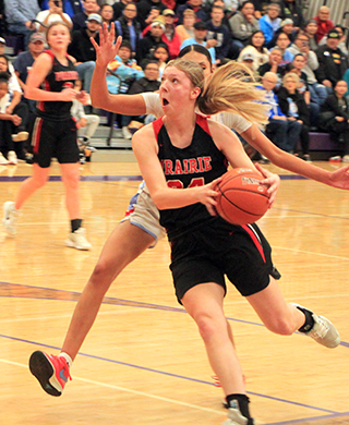 Kylie Schumacher looks to score against Lapwai.