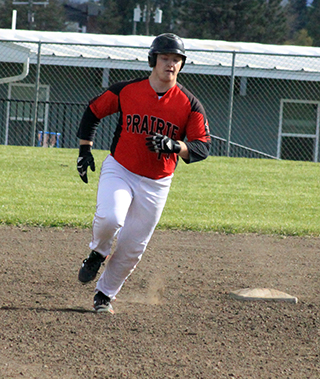 Carter Shears put Prairie on the scoreboard against Kendrick with the Pirates' first home run of the season.