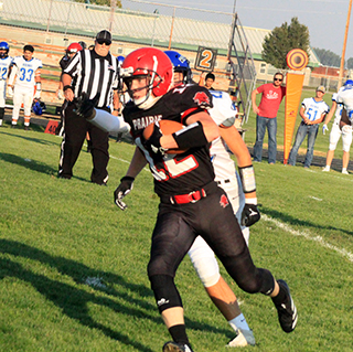 Matt Wemhoff took a short pass on the second play of the game and went 63 yards for a touchdown.