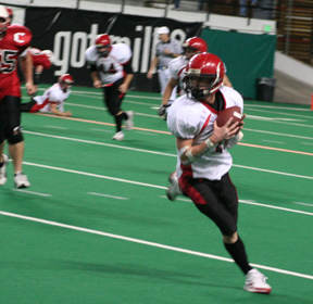 David Sigler makes a catch in the first half.