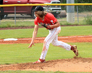 Dalton Ross pitched for the first time this season against Glenns Ferry at State and gave up just 5 hits and 2 runs in a Pirate win.