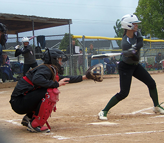 Josie Remacle catches against Rimrock.