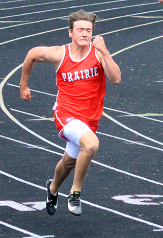 Trenton Lorentz broke the school record in the 200 exactly a year after it had been set by Zach Rambo.