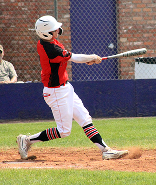 Cody Kaschmitter connects for one of his 3 hits against Potlatch.