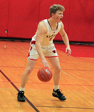 Matt Wemhoff calls out a play during the Genesee game.