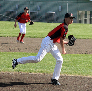 Devon Poxleitner started on the mound against Nezperce.